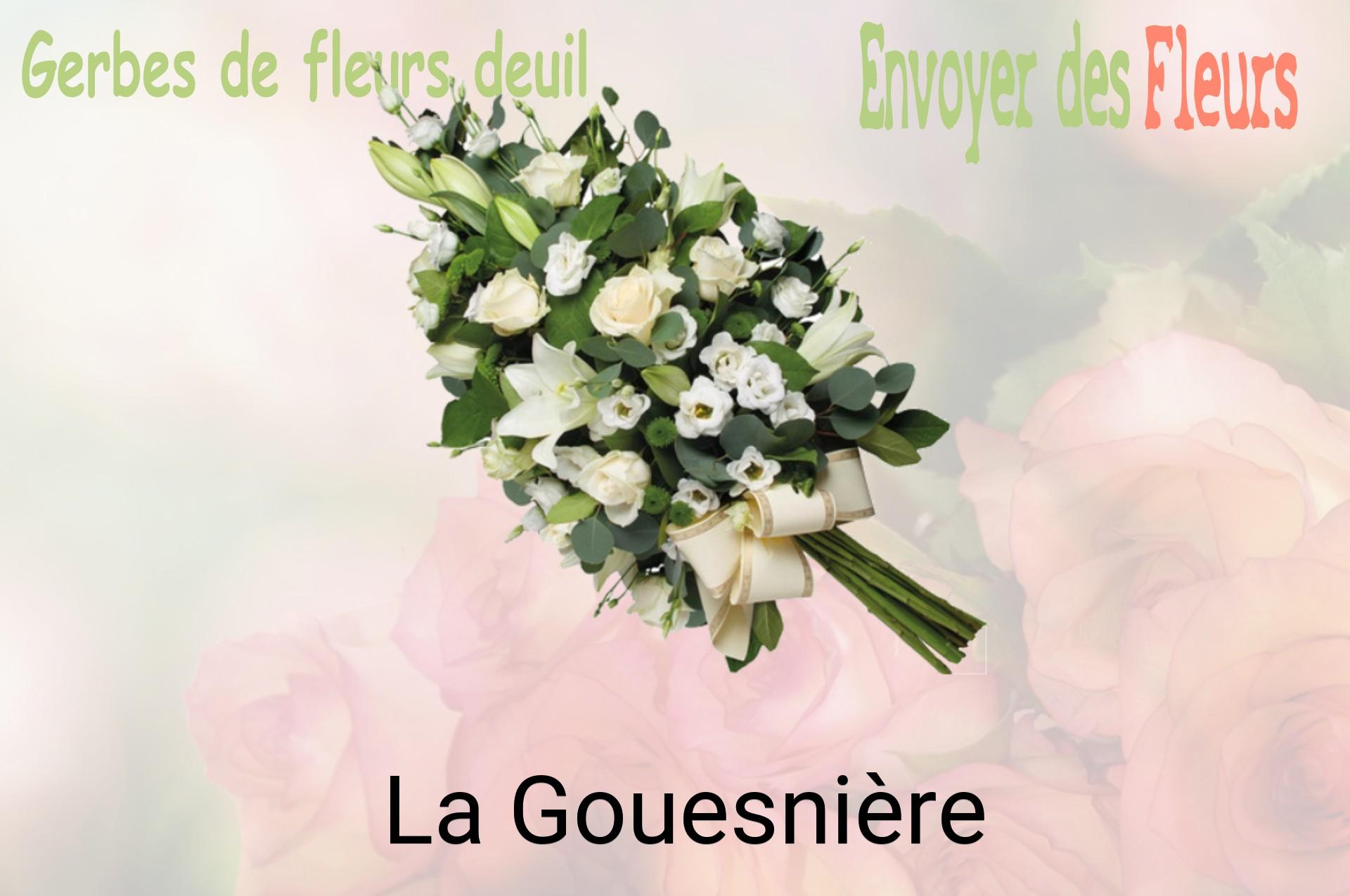 Gerbe de fleurs de deuil livrée à La Gouesnière